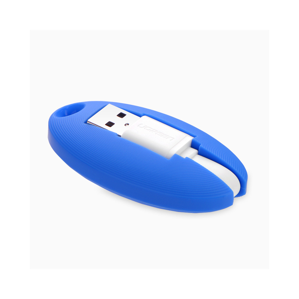 UGREEN 6957303833092 30309 Portable Micro USB Key Chain Cable - Blue - Image 1