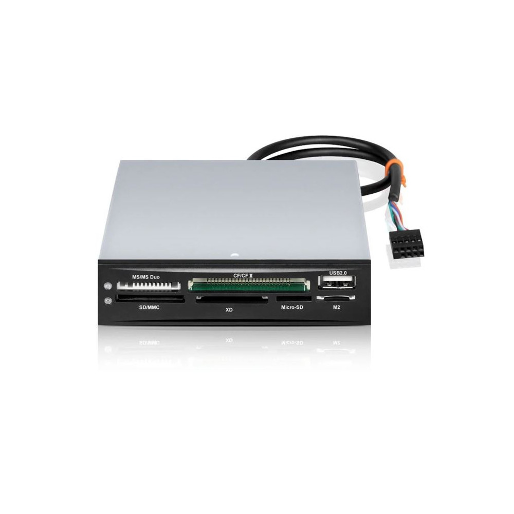 Astrotek AT-V-113 3.5' Internal Card Reader Black All In One USB2.0 Hub CF MS SD Flash Memory Card - Image 1