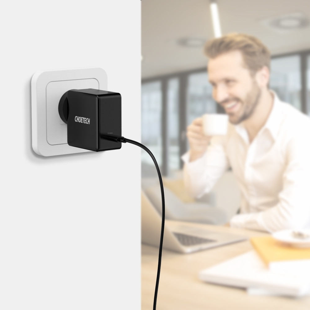 Choetech 6971824975048 Q4004 60W PD3.0 USB-C Fast Charger for Phone, iPad & Macbooks - Image 6