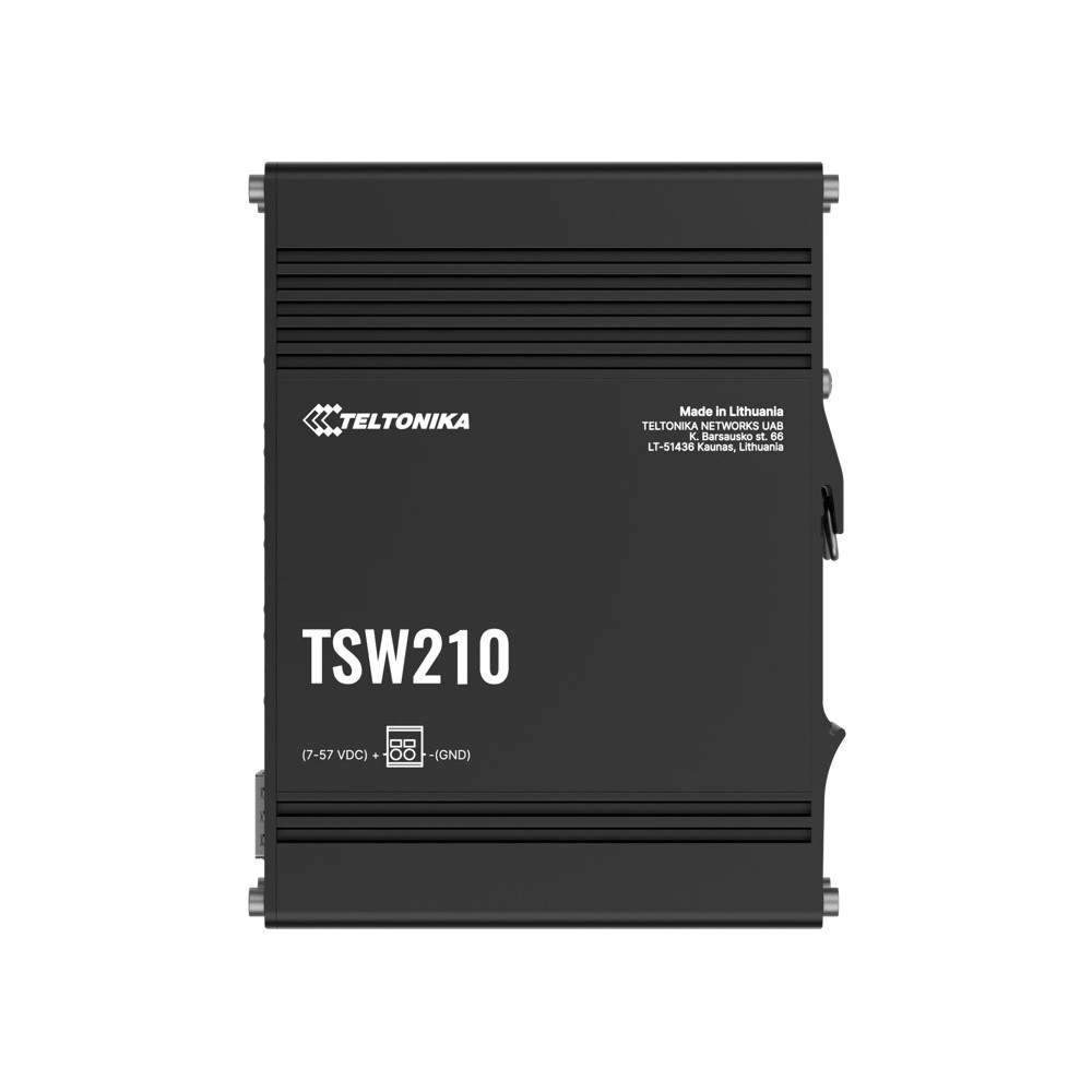Teltonika TSW210000040 TSW210 Industrial Ethernet Switch, 2x SFP Ports, 8x Gigabit Ethernet Ports with speeds of up to 1000 Mbps, DIN Rail, PSU excluded - Image 1