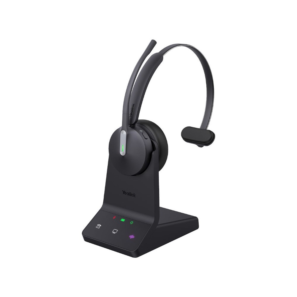 Yealink WH64-M-MS WH64 Mono Teams DECT Wireless Headset, DECT & Bluetooth Wireless Technology, 3-Mic Noise Cancellation, Charging Stands, Carrying Bag - Image 1