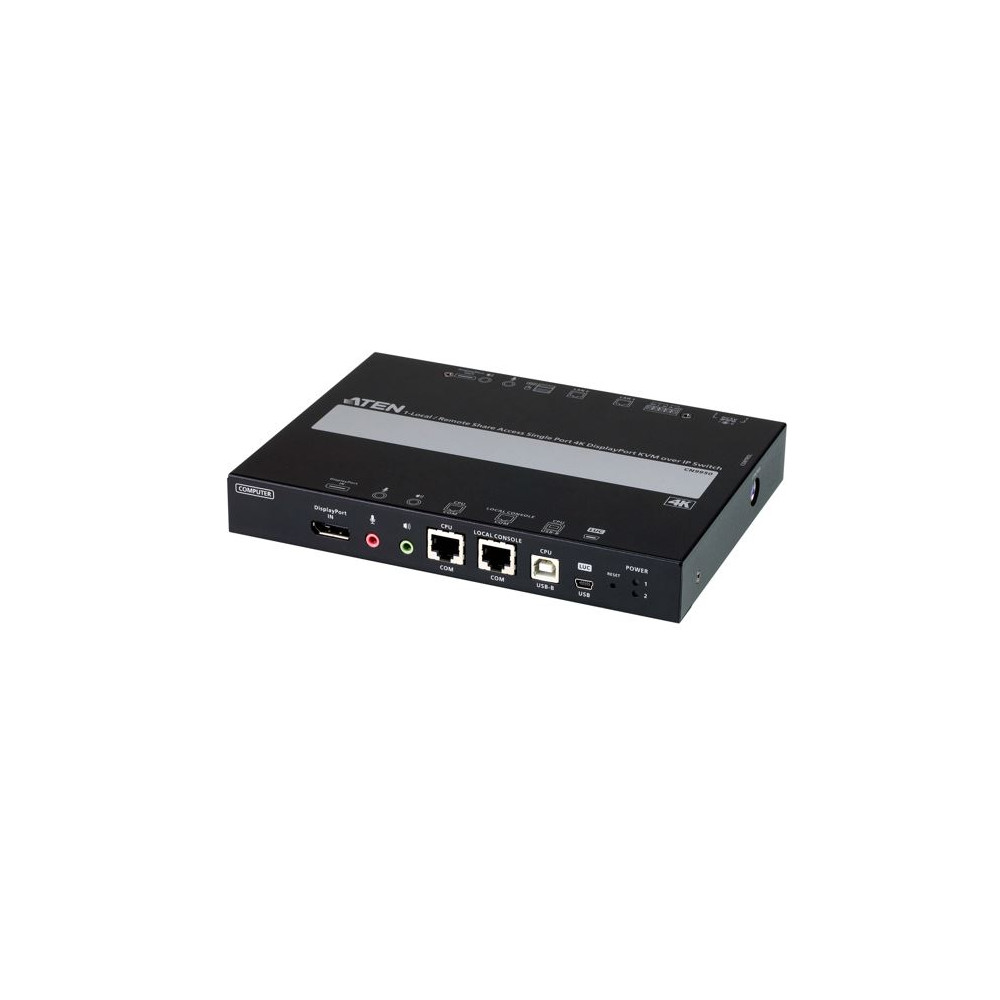 Aten CN9950-AT-U CN9950 1-Local/Remote Share Access Single Port 4K DisplayPort KVM over IP Switch - Image 1