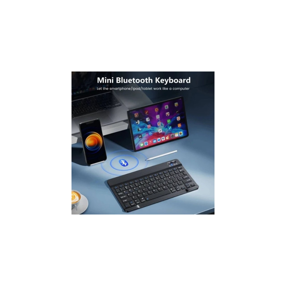 USP WLBTKBU Bluetooth Wireless Keyboard – Rechargeable, Ultra-Thin & Portable, Compatible - iPad, Mac, PC, & Android devices, Bluetooth 5.0, 3 Years Warranty - Image 1