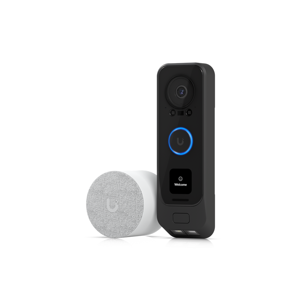 Ubiquiti UVC-G4 DOORBELL PRO POE KIT UniFi Protect G4 Doorbell Pro PoE Kit,5MP CMOS Camera,Night Mode IR Up To 20ft,PoE Power, Incl PoE Chime,WeatherProof IPX4 - Image 1