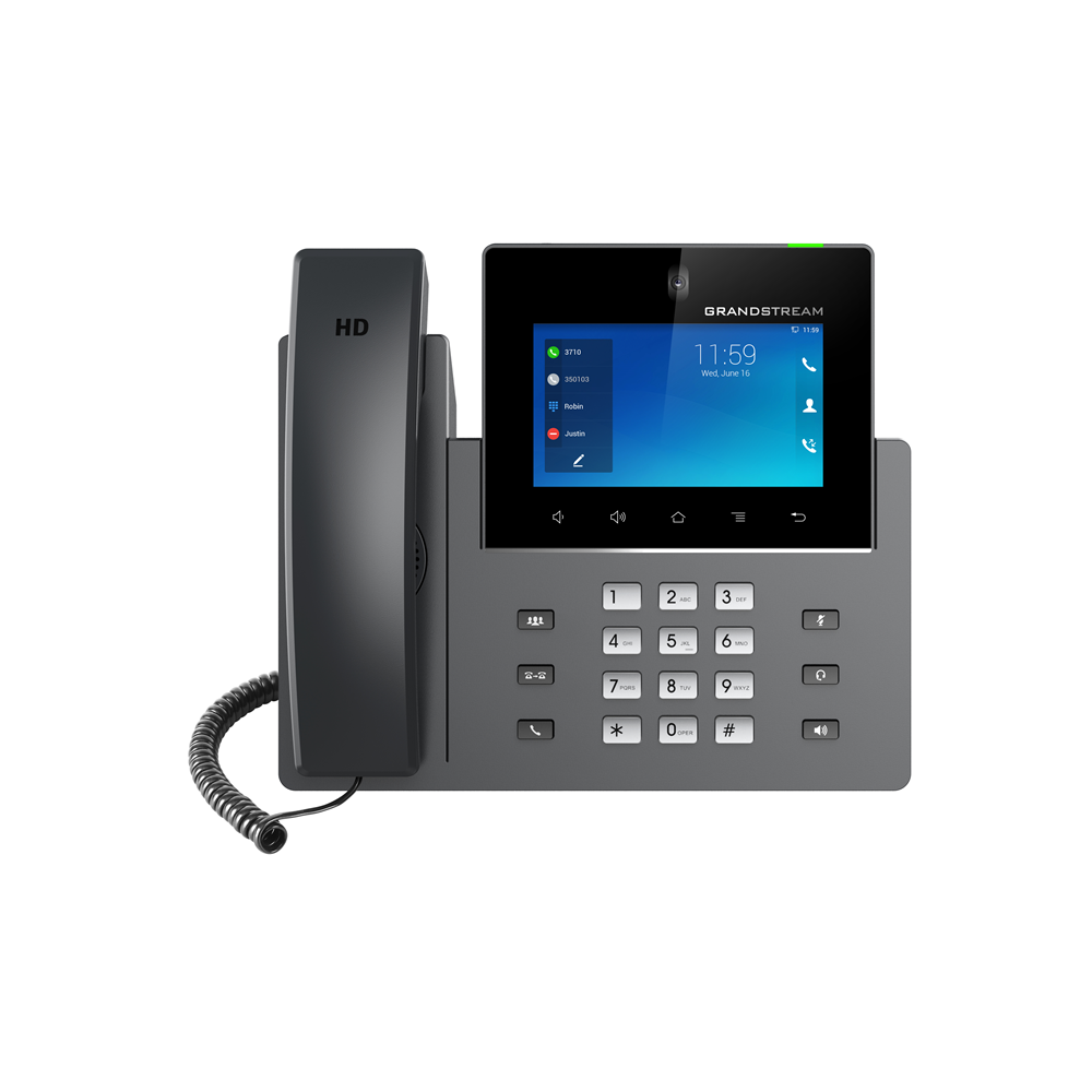 Grandstream GXV3450 16 Line Android IP Phone, 16 SIP Accounts, 1280 x 800 Colour Touch Screen, 2MB Camera, Built In Bluetooth+WiFi, Powerable Via POE - Image 1