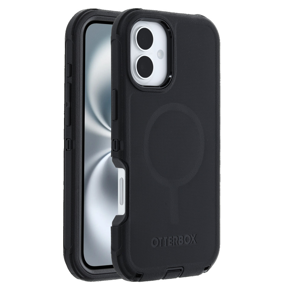 Otterbox 77-95961 Defender MagSafe Apple iPhone 16 (6.1') Case Black - , DROP+ 7X Military Standard,Tri-Layer,Port Covers, 7 Years Warranty - Image 1