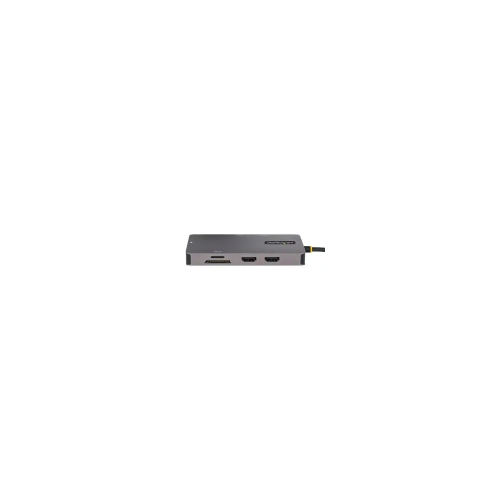StarTech 120B-USBC-MULTIPORT USB C Multiport Adapter, Dual HDMI, 4K 60Hz, 2x 5Gbps USB-A Hub, 100W Power Delivery, GbE, SD/MicroSD, USB C Mini Dock - USB C Multiport Adapter w/dual 4K60Hz HDMI 2.0b HDR video via DP 1.4/DSC, MST (4K60 GPU depende - Image 7