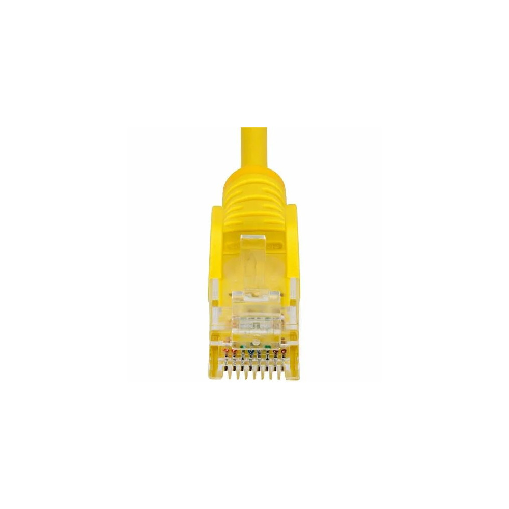 StarTech N6PAT7MYLS 7m Yellow Slim CAT6 Ethernet Cable, Snagless RJ45, UTP, LSZH, 28AWG Pure Bare Copper, Slim Network Patch Cord - Slim UTP Cat6 Cable supports 10Gbps and 100W PoE; Ideal for crowded installations; 36% slimmer for improved airf - Image 11