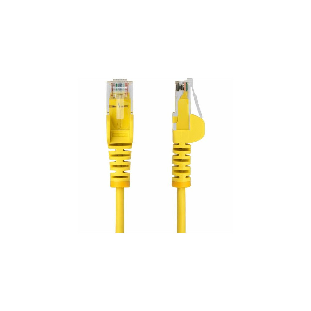 StarTech N6PAT7MYLS 7m Yellow Slim CAT6 Ethernet Cable, Snagless RJ45, UTP, LSZH, 28AWG Pure Bare Copper, Slim Network Patch Cord - Slim UTP Cat6 Cable supports 10Gbps and 100W PoE; Ideal for crowded installations; 36% slimmer for improved airfl - Image 9