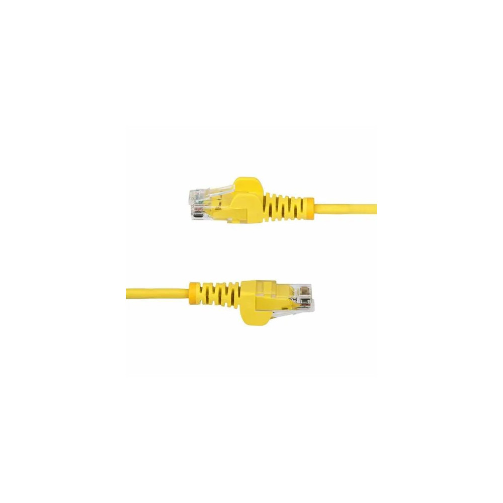 StarTech N6PAT7MYLS 7m Yellow Slim CAT6 Ethernet Cable, Snagless RJ45, UTP, LSZH, 28AWG Pure Bare Copper, Slim Network Patch Cord - Slim UTP Cat6 Cable supports 10Gbps and 100W PoE; Ideal for crowded installations; 36% slimmer for improved airf - Image 10