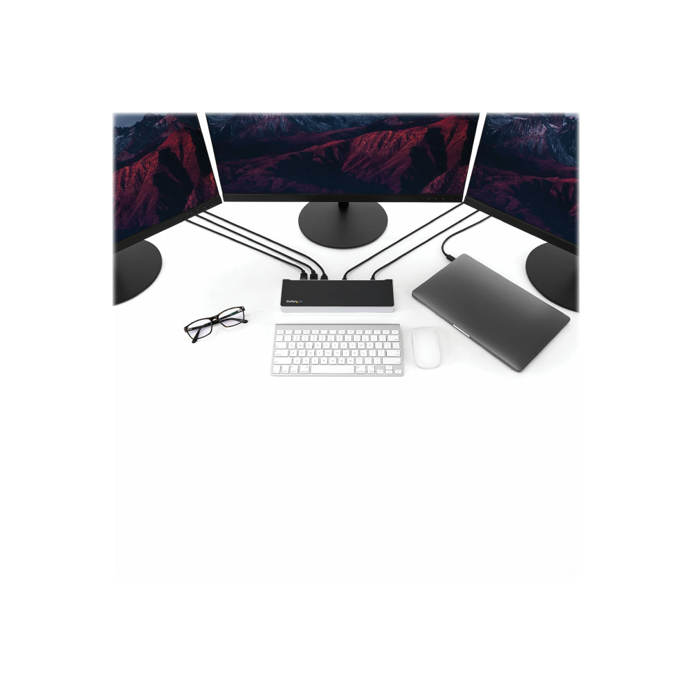 StarTech DK30CH2DPPD USB-C 4K DOCK, TRIPLE DISLAY, DP(2), HDMI, USB-C 60W PD, USB(4), AC, 3YR - Image 1