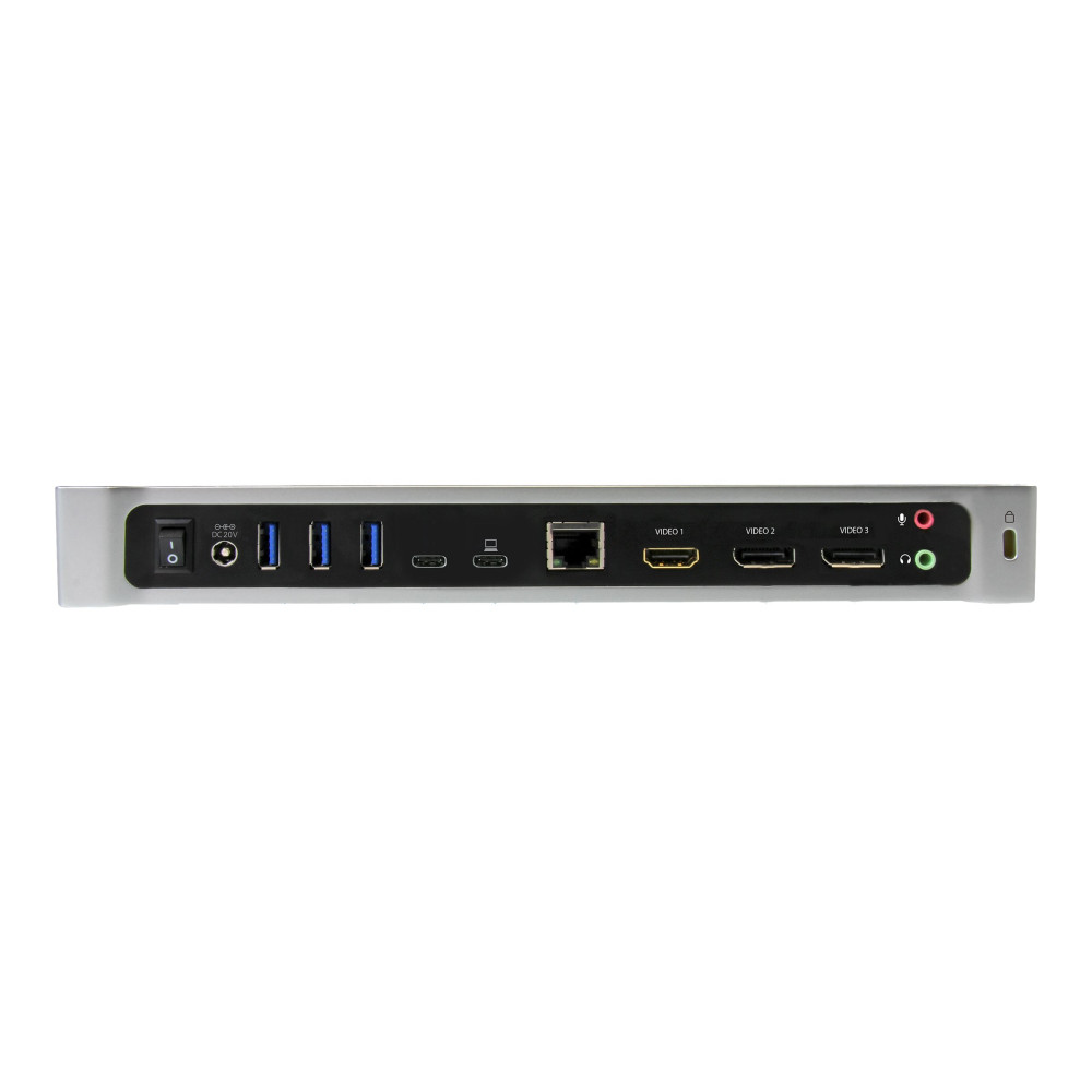 StarTech DK30CH2DPPD USB-C 4K DOCK, TRIPLE DISLAY, DP(2), HDMI, USB-C 60W PD, USB(4), AC, 3YR - Image 3
