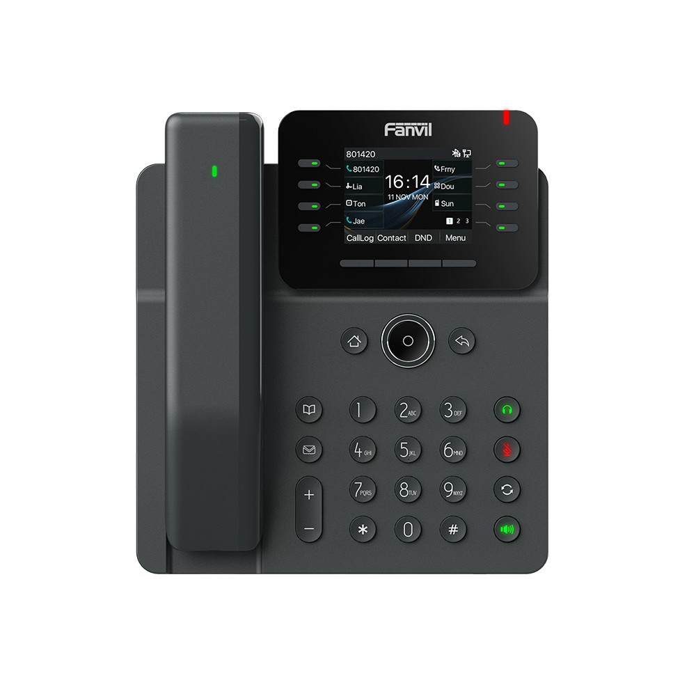 Fanvil V62-PRO V62 PRO Essential Business Phone, 2.8-inch, Color Screen, 12 SIP Lines, 6-Way Audio, HD Audio, Dual Gigabit Ports, Integrated PoE - Image 1