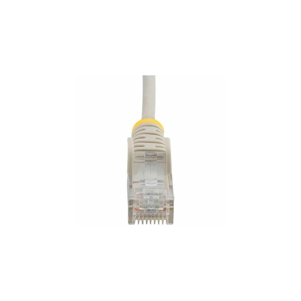 StarTech N6PAT15MGRS 15m Gray Slim CAT6 Ethernet Cable, Snagless RJ45, UTP, LSZH, 28AWG Pure Bare Copper, Slim Network Patch Cord - Slim UTP Cat6 Cable supports 10Gbps and 100W PoE; Ideal for crowded installations; 36% slimmer for improved airf - Image 11