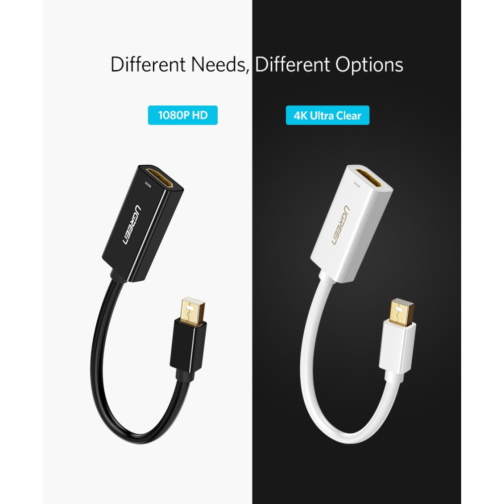 UGREEN 6957303843602 40360 mini DP male to HDMI female converter cable Black - Image 10