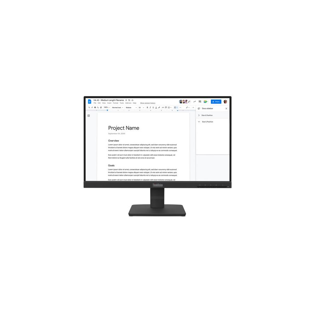 Lenovo 64CBKAR6AU ThinkVision S22-4E 21.5' FHD IPS Monitor 1920x1080 100Hz 16:9 4ms Anti-Glare Titl VGA HDMI VESA 3yr wty Black - Image 1