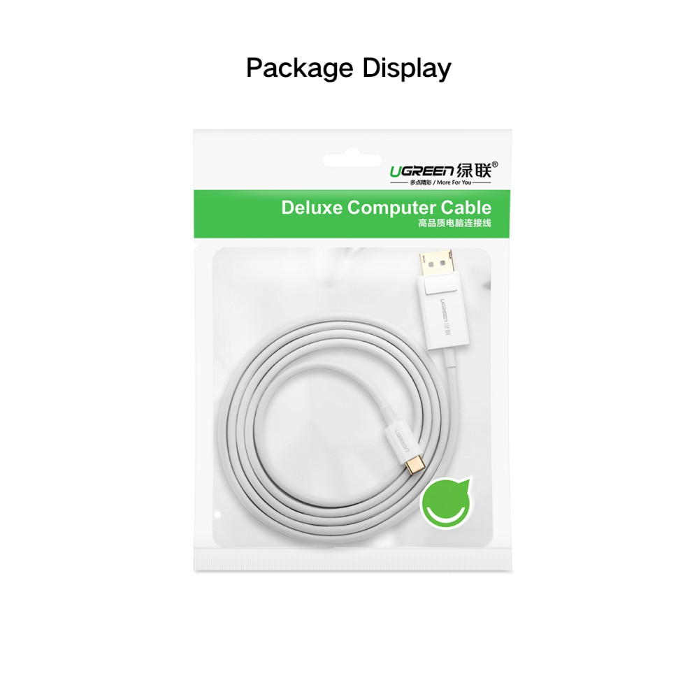 UGREEN 6957303844203 40420 USB-C male to DP male Cable 1.5M White - Image 8