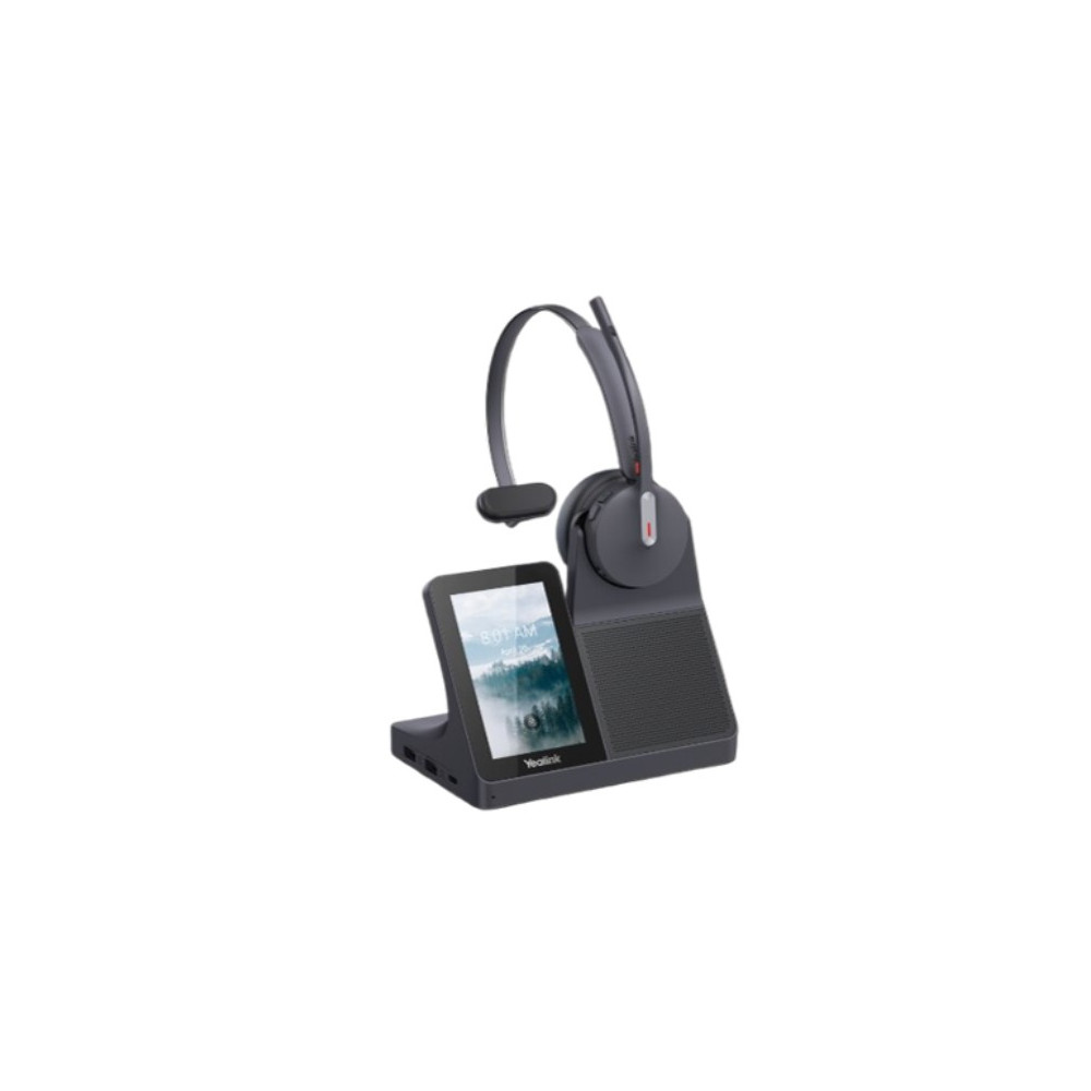 Yealink WH64-M-WS WH64 Mono Workstation, WH64 Workstation is an industry-leading DECT wireless headset with dual/single-ear options for seamless - Image 1