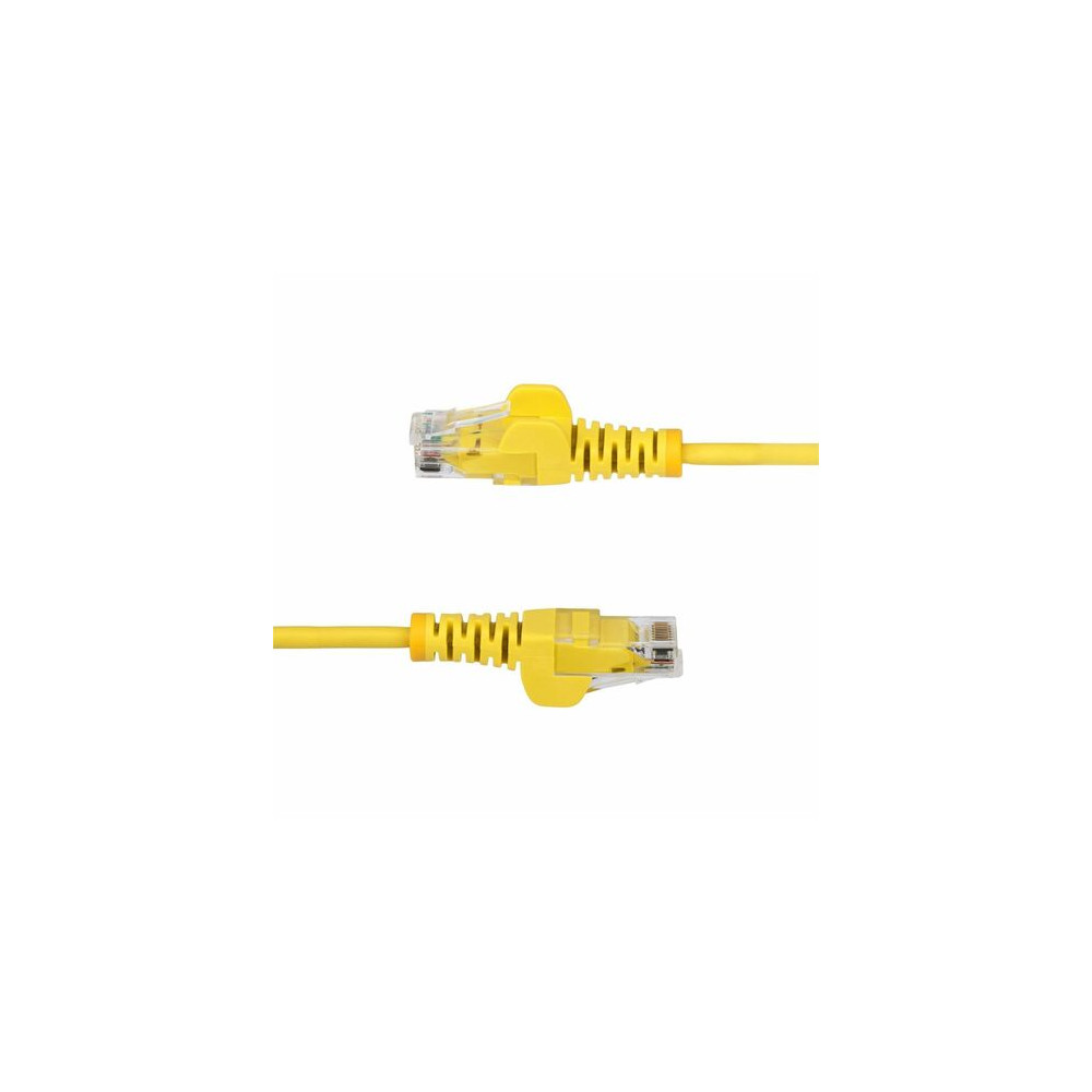 StarTech N6PAT250CMYLS 2.5m Yellow Slim CAT6 Ethernet Cable, Snagless RJ45, UTP, LSZH, 28AWG Pure Bare Copper, Slim Network Patch Cord - Slim UTP Cat6 Cable supports 10Gbps and 100W PoE; Ideal for crowded installations; 36% slimmer for improved - Image 10