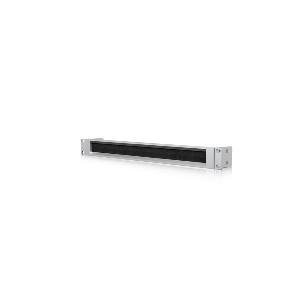 Ubiquiti UACC-RACK-PANEL-BRUSH-1U 1U Rack Mount OCD Panel Brush, Silver Brush Panel, Compatible With The Toolless Mini Rack - Image 1