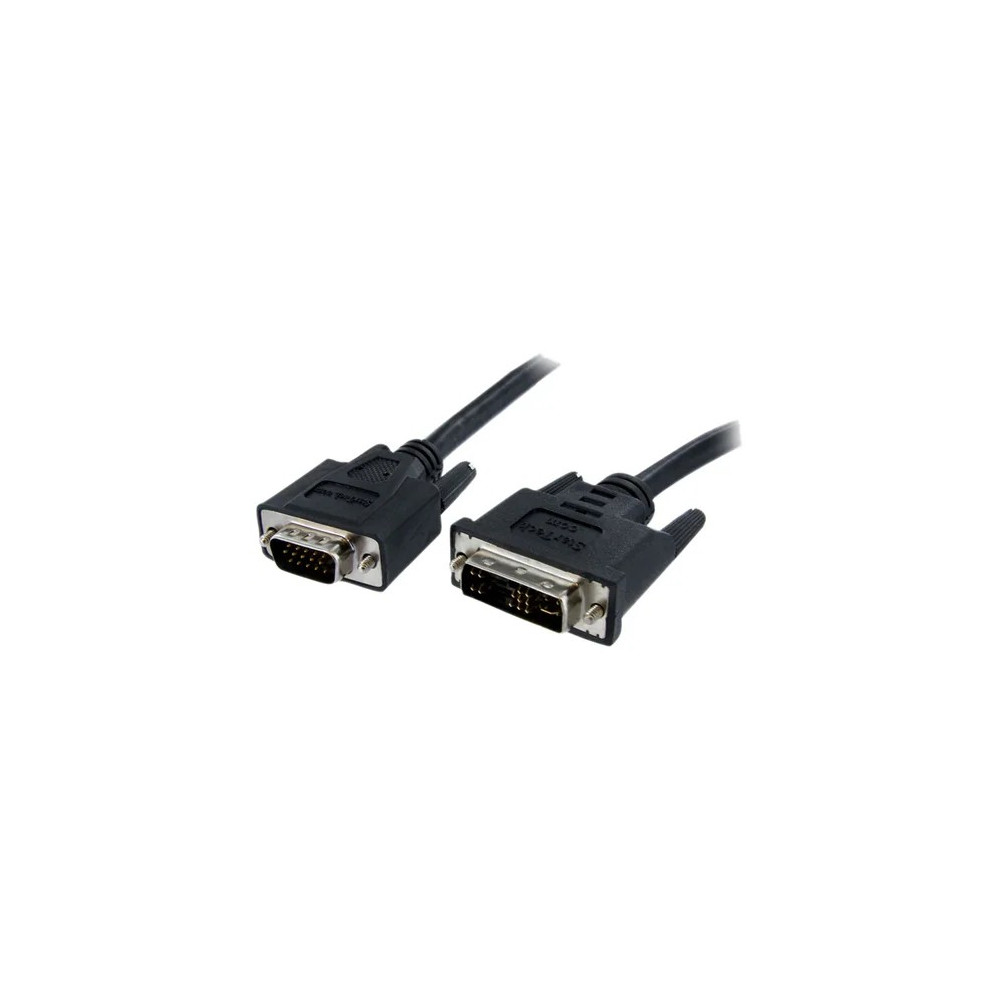 StarTech DVIVGAMM2M 2m DVI to VGA Display Monitor Cable - DVI to VGA (15 Pin) - 2 Meter DVI-A to VGA Analog Video Cable Male to Male - Connect a VGA display to a PC or Mac with a DVI Analog Video Card - dvi male to vga male cable - dvi to vga mo - Image 1