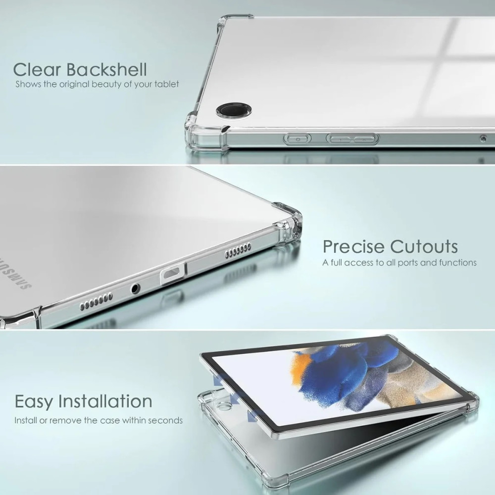 USP HDCSAICA11P Samsung Galaxy Tab A11+ / Tab A9+ (11') Case Clear - Slim Design, ShockProof, Camera Protection, Perfect-Fit, Tough & Durable,5 Years Warranty - Image 1
