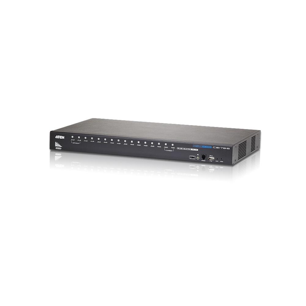 Aten CS17916-AT-U Desktop KVM Switch 16 Port Single Display HDMI w/ audio, 2x Custom KVM Cables Included Only - Image 1