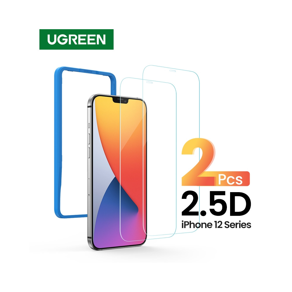 UGREEN 6957303823369 20336 2.5D Full Cover HD Screen Tempered Protective Film for iPhone 12/5.4" (Twin Pack) - Image 2