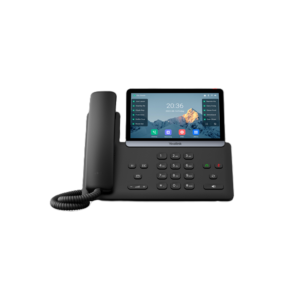 Yealink SIP-T77U (SBC READY) IP Phone, 7' Touchscreen, 16 SIP Accounts, Dual USB, HD Voice, PoE, Linux 6.1, TEE Encryption - Image 1