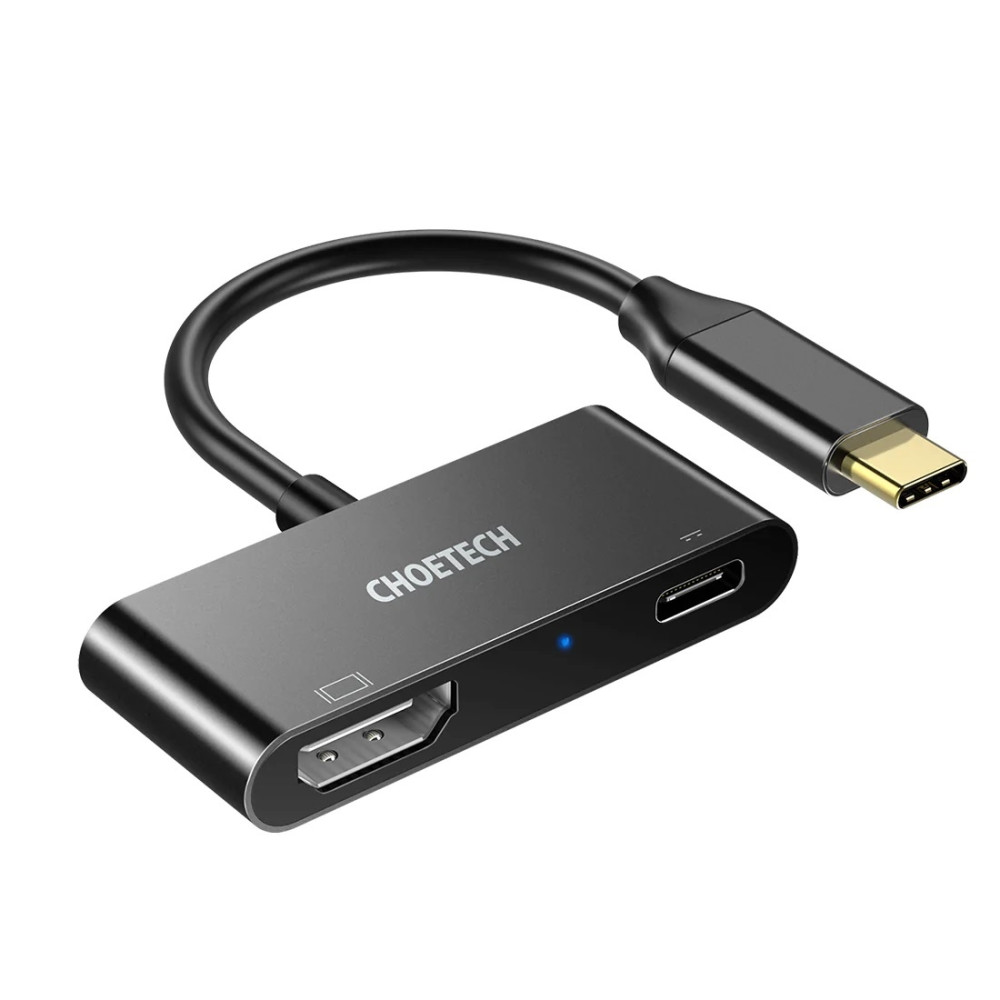 Choetech 6971824970647 HUB-M03 USB C to HDMI Adapter(4K@60hz) with 60W PD Charging Port Thunderbolt 3 Compatible - Image 1