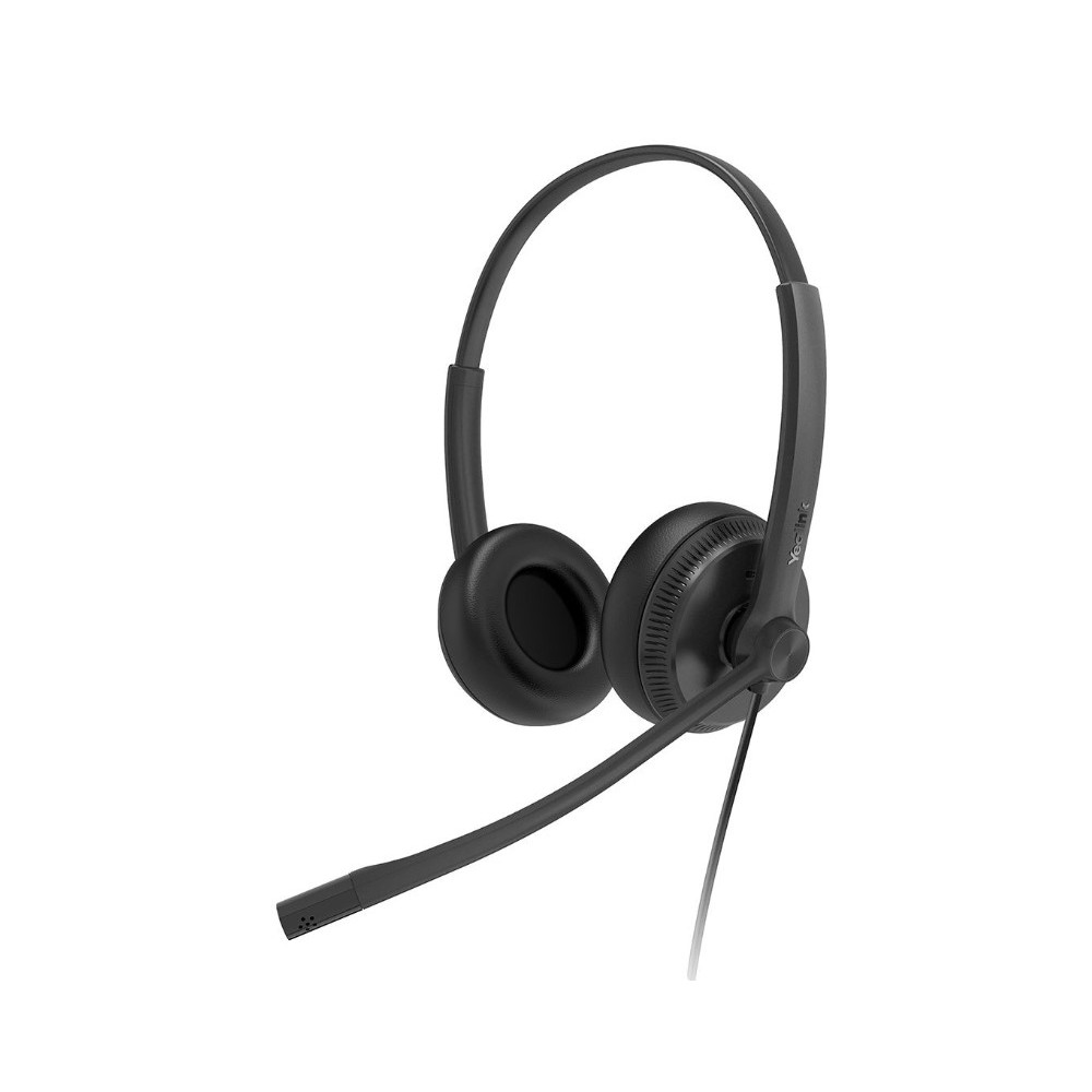 Yealink UH34-SE-D-MS (UH34 SE Dual Teams) Microsoft Certified Teams USB Wired Headset, Dual, USB-A, 3.5mm Jack, Noise-Cancelling Mic & Leather Ear Cushion - Image 1
