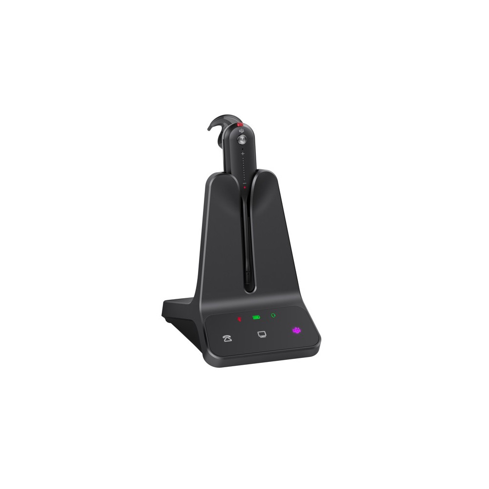 Yealink WH63-E2-MS WH63 E2 Convertible DECT Wireless Teams Headset 8 hours talk time185m Wireless range Dual microphone Multi-device Connectivity - Image 1