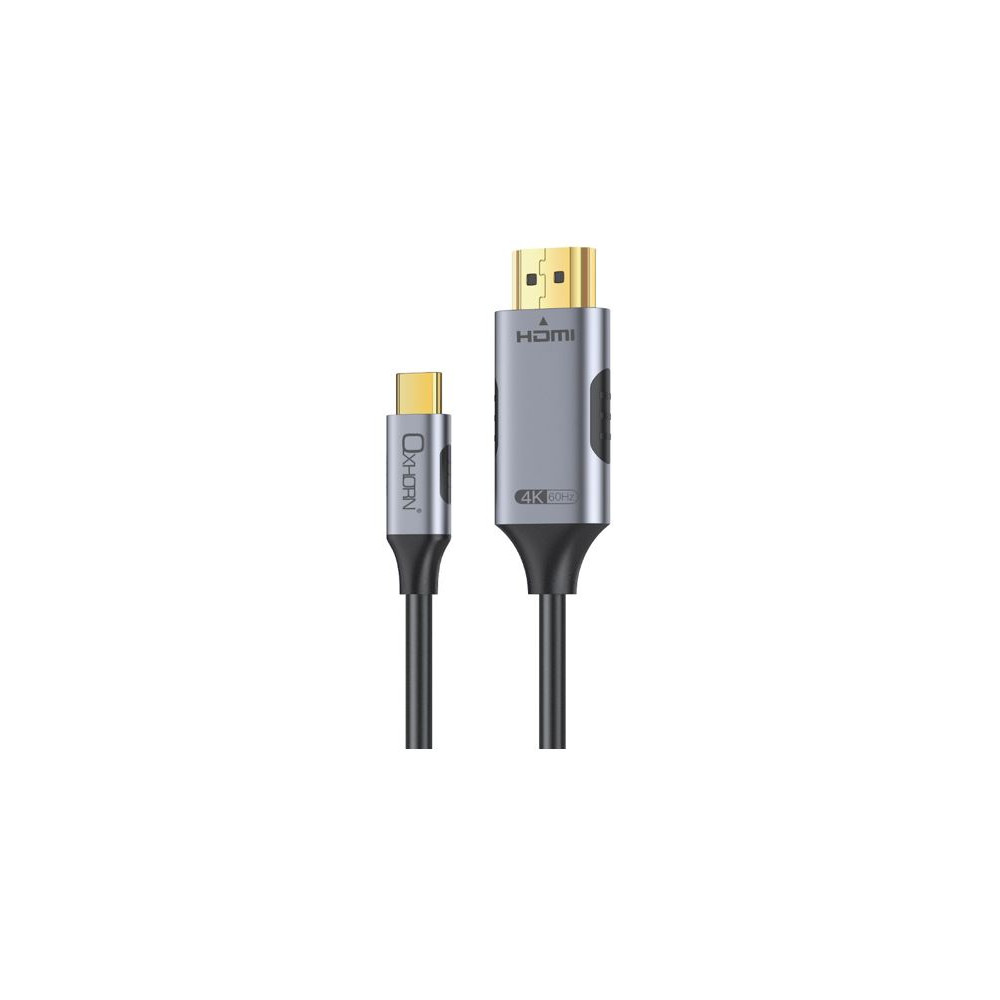 8ware CB-CH-403 Oxhorn USB C to HDMI 2.0 3m cable 4K@60Hz Aluminum plugs black Support HDCP 1.4 HDCP 2.2 Thunderbolt 3/4 LPCM compatible Windows/Mac/Chromebooks - Image 1