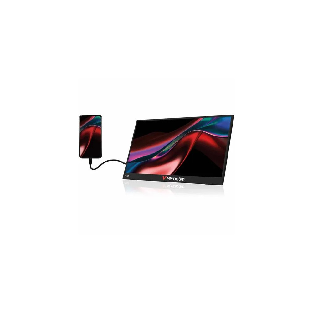 Verbatim 32405 LIGHT 14" Class LCD Touchscreen Monitor - 16:9 - 10 ms - 14" Viewable - Capacitive - 10 Point(s) Multi-touch Screen - 1920 x 1080 - Full HD - In-plane Switching (IPS) Technology - 250 cd/m² - Speakers - HDMI - USB - USB Type-C