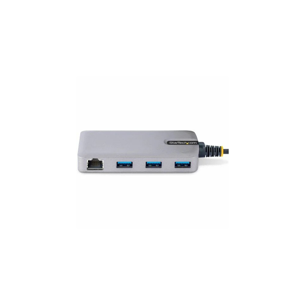 StarTech 5G3AGBB-USB-A-HUB 3-Port USB Hub with Ethernet, USB-A Ports, Gigabit Ethernet/GbE, 5Gbps, Bus-Powered, 1ft/30cm Cable, Portable Laptop USB Hub - Portable USB Expansion Hub w/Gb Ethernet RJ45 (WoL/Jumbo Frames/V-LAN Tagging) for laptop/d - Image 4