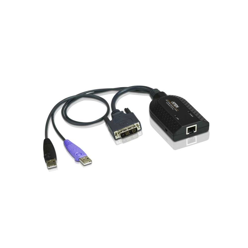 Aten KA7166-AX KVM Cable Adapter with RJ45 to DVI, USB for KH, KL, KM and KN series - Image 1