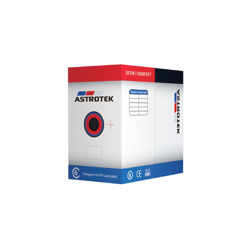 Astrotek ATP-ORNGU6-305M CAT6 UTP Cable 305m Roll - Orange Full 0.55mm Copper Solid Wire Ethernet LAN Network 23AWG 0.55cu 2x4p LSZH Jacket - Image 1