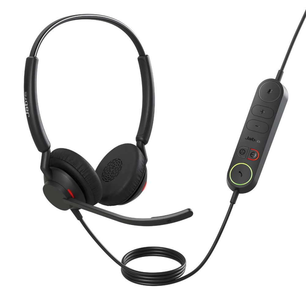 Jabra 4099-419-269 Engage 40 (Inline Link) UC Dual USB-C/A Corded Headsets, Lightweight & sturdy, Double the mic, Busylight, Hearing Protection Audio Quality - Image 1
