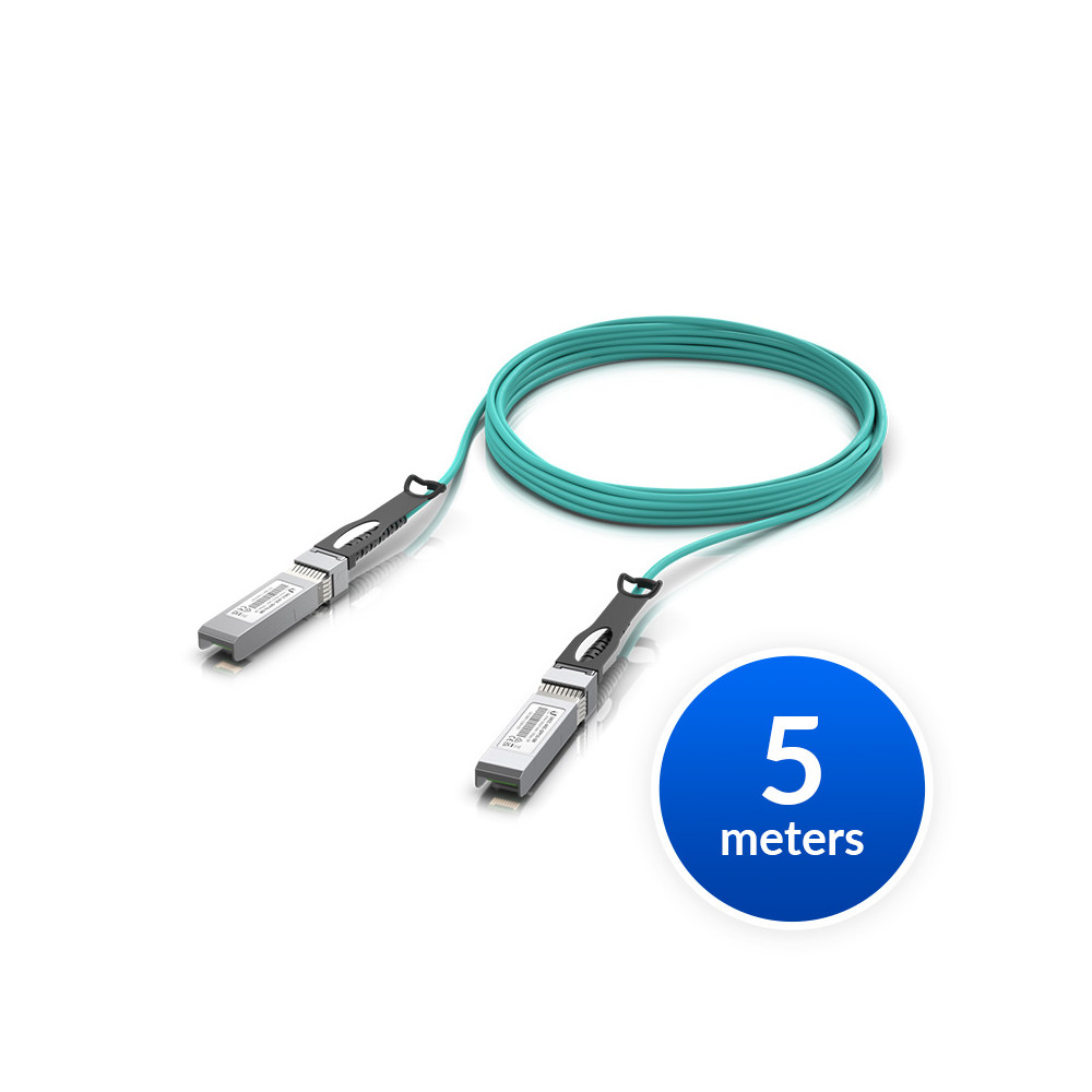 Ubiquiti UACC-AOC-SFP10-5M 10 Gbps Long-Range DAC, 5m Length, Long-range SFP+ Direct Attach Cable w 10 Gbps Maximum Throughput Rate - Image 1