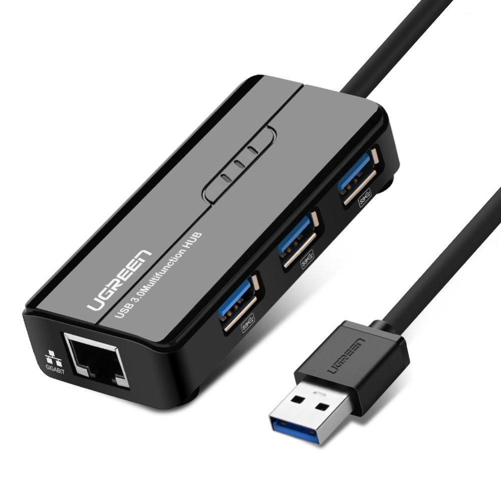 UGREEN 6957303822652 20265 USB3.0 Hub 3 Ports with 10/100/1000Mbps Gigabit Ethernet - Image 1