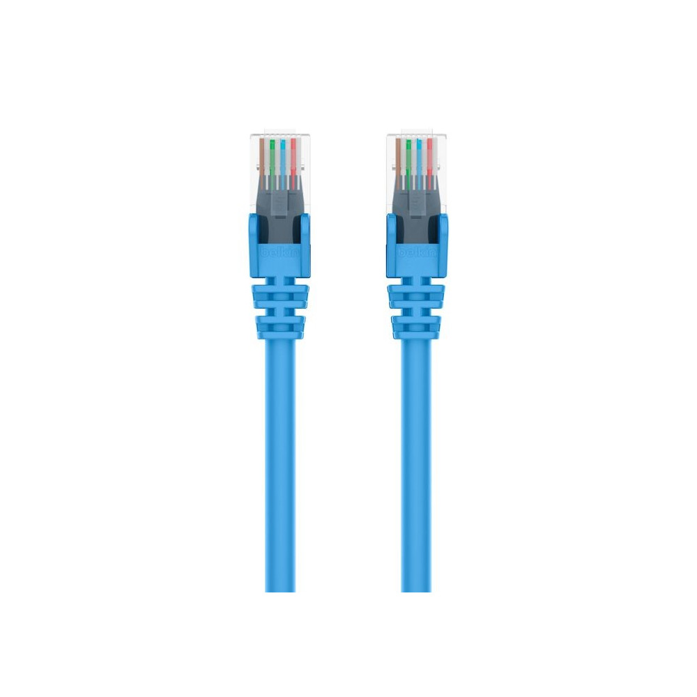 Belkin A3L980BT01MBLUS Cat6 Network Cables (1M) - Blue , Exceeds 500MHz In Performance Tests, Snagless Prevents Breaking & Cracking, 2 Years Warranty - Image 1