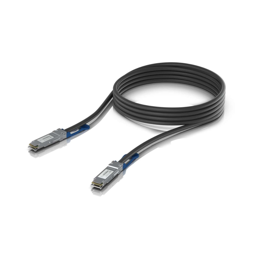 Ubiquiti UACC-DAC-QSFP28-3M 100G Direct Attach Cable, Cable length 3m, Single Pack, QSFP28 Direct Attach Cable With A 100 Gbps Max Data Rate - Image 1