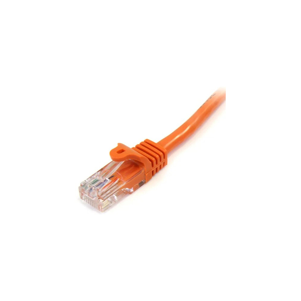 StarTech 45PAT2MOR 2 m Orange Cat5e Snagless RJ45 UTP Patch Cable - 2m Patch Cord - Cable for Network Device, Hub - First End: 1 x RJ-45 Network - Male - Second End: 1 x RJ-45 Network - Male - Patch Cable - Gold Plated Contact - CM - 24 AWG - Or - Image 2