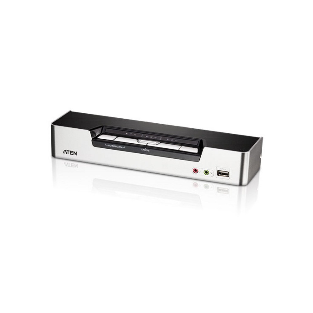 Aten CS1794-AT-U Desktop KVMP Switch 4 Port Single Display HDMI w/ Dolby HD audio, 4x Custom KVM Cables Included, 2x USB Port, Selection Via Front Panel - Image 1