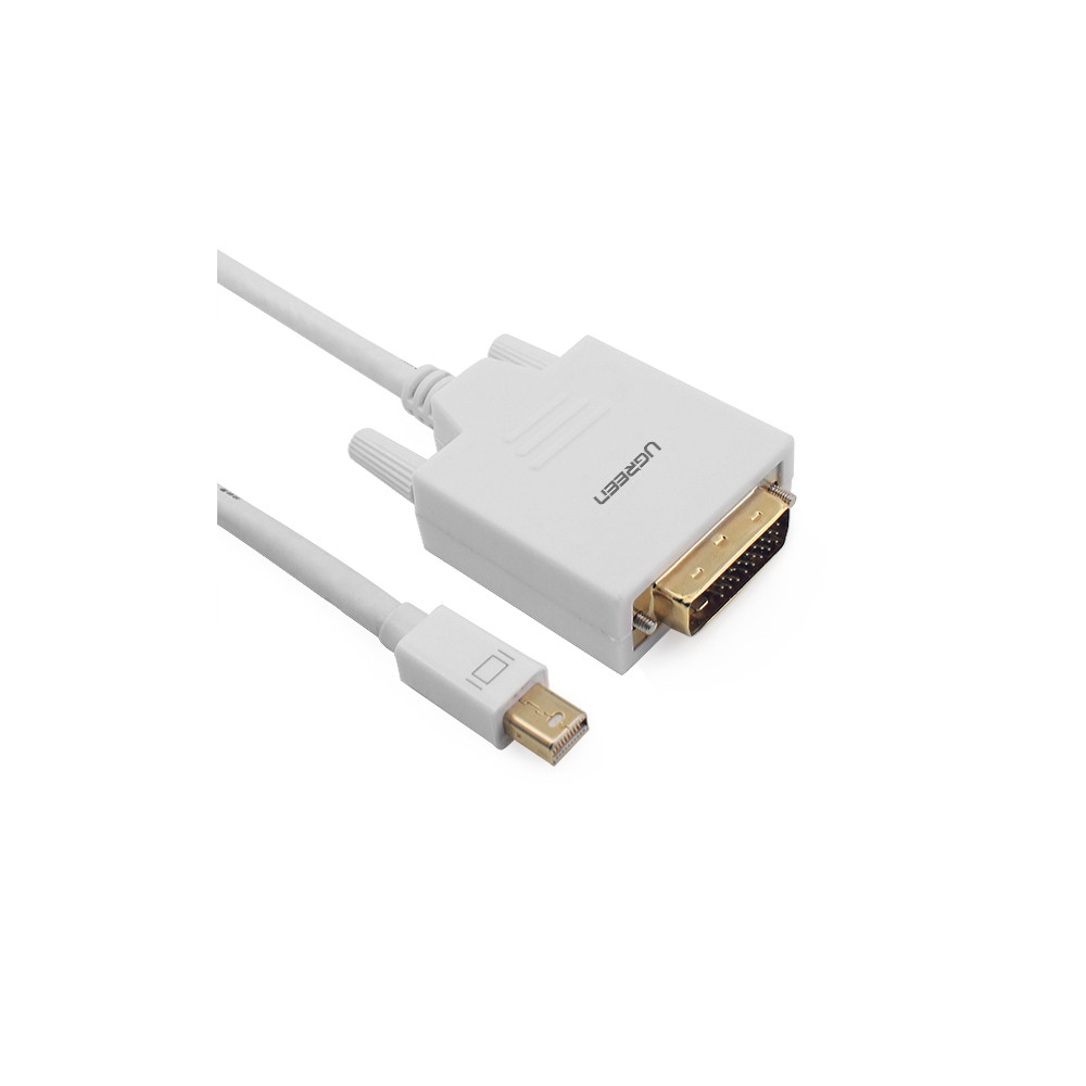 UGREEN 6957303814435 10443 Mini DP to DVI24+1 cable 1.5M-White - Image 3