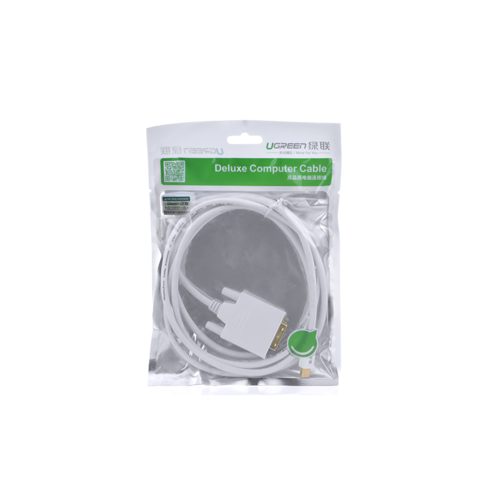 UGREEN 6957303814435 10443 Mini DP to DVI24+1 cable 1.5M-White - Image 4