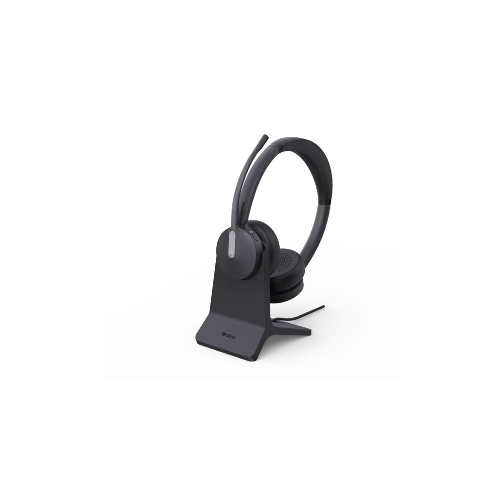 Yealink BH70-D-CH-MS-C/A BH70 Bluetooth Wireless Dual Headset with Stand Teams USB-C/A, 3 mic noise cancellation Talk time up to 35h BT51 C Dongle with Type A Adapter - Image 1