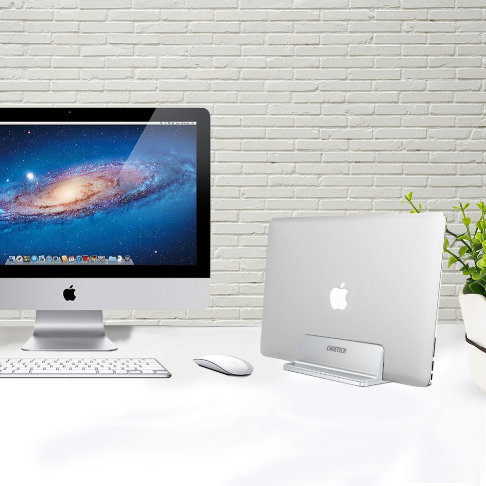 Choetech 6971824973204 H038-SL Desktop Aluminum Stand with Adjustable Dock Size, premium holder for All MacBook & tablet Silver - Image 4