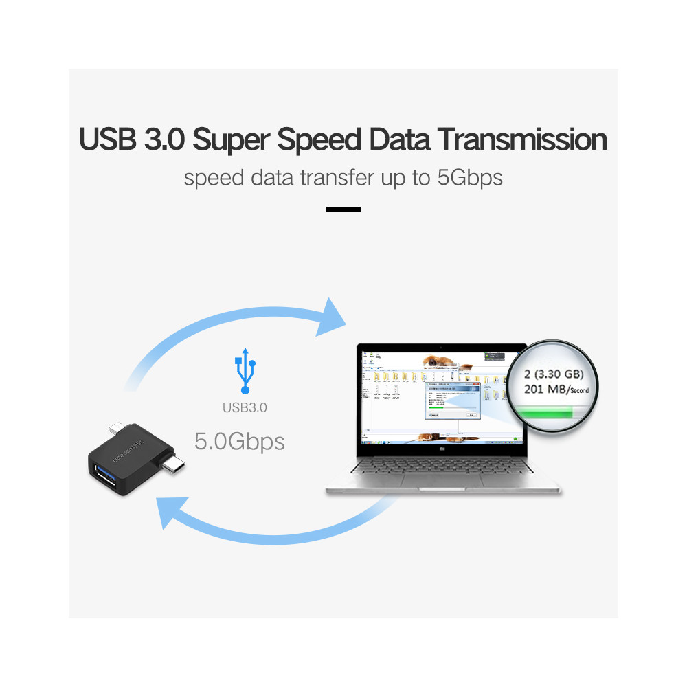 UGREEN 6957303834532 30453 Micro USB+ USB-C to USB 3.0 Adapter - Image 3