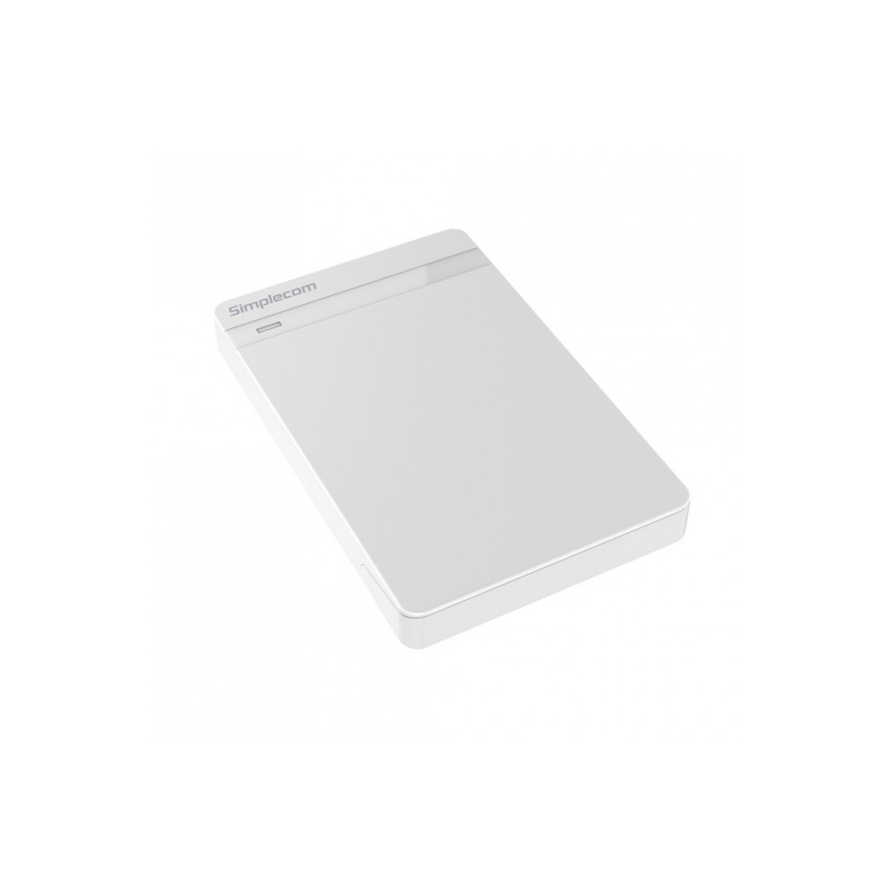 Simplecom SE203-WHITE SE203 Tool Free 2.5' SATA HDD SSD to USB 3.0 Hard Drive Enclosure - White Enclosure Super Speed USB3.0 offer Transfer Rates Up To 5Gbps - Image 1